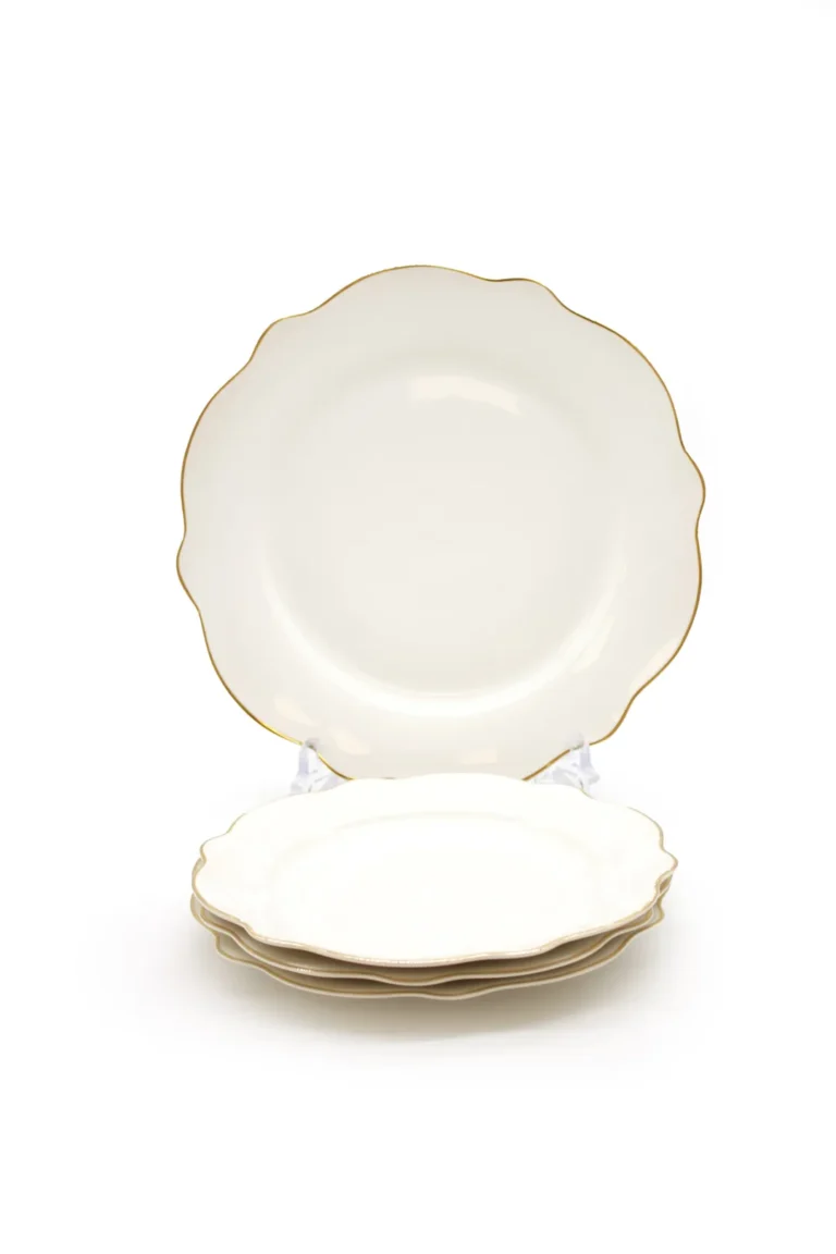 Set za tortu 6+1 – porcelan sa zlatnim obrubom