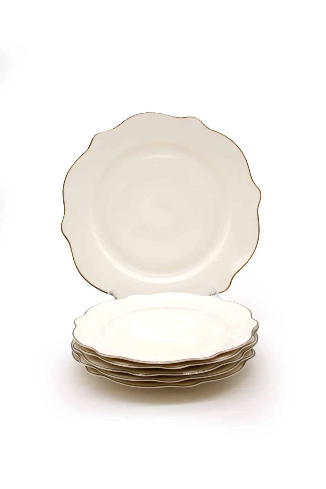 Set za tortu 6+1 – porcelan sa srebrnim obrubom