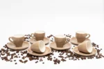 Latte Classic - Set od 6 šoljica za kafu sa tacnama