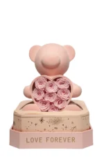 Meda sa večnom ružom, LED osvetljenjem i Bluetooth zvučnikom - Rose Bear